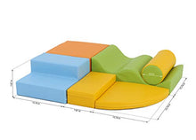 Load image into Gallery viewer, IGLU Soft Play Forms Climb and Crawl, Playground for Kids Light Colors + Antislip - 6 Forms
