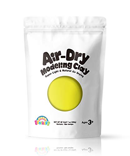 Sago Brothers Modeling Clay for Kids - Yellow, 7 oz Molding Magic Clay for Kids Air Dry, Super Soft Clay for DIY Slime, Ultra Light Air Dry Modeling Clay for Toddlers Children Teens