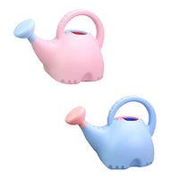 DOITOOL 2pcs Plastic Watering Cans Kids Watering Can Garden Watering Pot Children Garden Watering Bucket Watering Tin Kettle for Garden Home Flower Plants