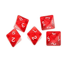 Load image into Gallery viewer, Almencla New 5pcs/Set Games D8 Multi Sided Dices Set 5 Colors , Red
