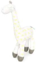Load image into Gallery viewer, Finn + Emma Rattle Buddy Organic Cotton Knit Rattle for Baby Boy or Girl  Amelia The Giraffe
