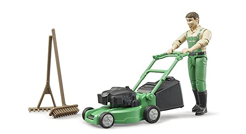 Bruder 62103 bworld Gardener w Lawn Mower and Accessories