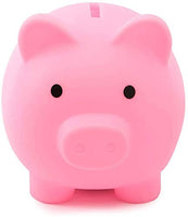 Cute Plastic Piggy Bank,Pig Money Box Plastic Piggy Bank for Kids Money Collections and Savings,Unique Birthday Gift (Pink, S)