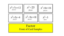 Load image into Gallery viewer, Math Wiz Flashcards Deck 17 Factoring Trinomials
