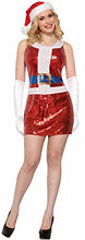 Load image into Gallery viewer, Forum Women&#39;s Sequin Santa Holiday Costume Dress, Multi Color, Medium/Large
