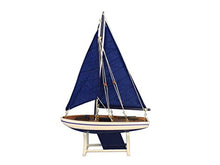 Load image into Gallery viewer, Hampton Nautical It Floats Floating Sailboat, 12&quot;, Blue/White
