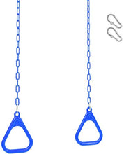 Load image into Gallery viewer, Lelly Q Children Hanging Ring, Kids Trapeze Swing Bar with Rings with Hanging Ropes A Pair of Adjustable Plastic Children Swing Gym Fitness Exercise Sports Hanging Ring for Children Kids
