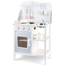 Load image into Gallery viewer, New Classic Toys White Wooden Pretend Play Toy Kitchen for Kids with Role Play Bon Appetit Included Accesoires, white/silver (11053)
