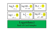Load image into Gallery viewer, Math Wiz Flashcards Deck 28 Logarithms Intro 1
