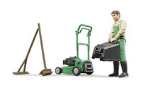 Load image into Gallery viewer, Bruder 62103 bworld Gardener w Lawn Mower and Accessories
