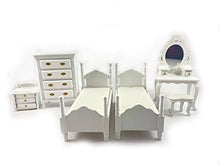 Load image into Gallery viewer, Town Square Miniatures White Twin Bedroom Set
