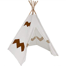 Load image into Gallery viewer, Modern Home Children&#39;s Canvas Tepee Set with Travel Case - Navajo Brown
