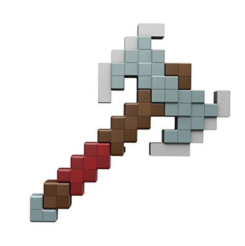 Minecraft Dungeons Deluxe Foam Roleplay Double Axe, Lifesize Battle Toy with Sound Effects for Active Play, Gift for Kids Age 6 and Older