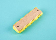 Load image into Gallery viewer, Hape Blues Harmonica | 10 Hole Wooden Musical Instrument Toy for Kids, Yellow (E8919)
