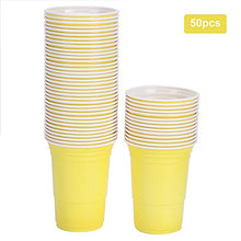 Load image into Gallery viewer, A sixx 50Pcs Cups, Convenient PP Material Party Cup, Travel for BBQ(yellow)
