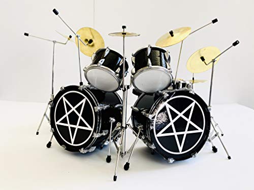 Fan Merch Motley Crue Tommy Lee Shout at The Devil Pentacle Drum Kit 1:4 Scale Replica Drum Kit Model