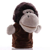 Orangutan Monkey Hand Puppets Plush Animal Toys for Imaginative Pretend Play Stocking Storytelling Brown