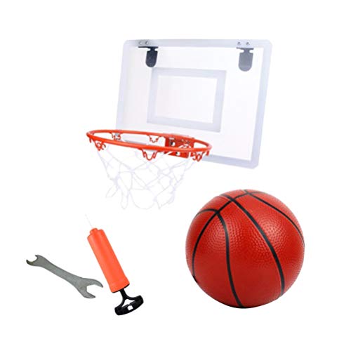 Garneck 4pcs Adjustable Indoor Mini Basketball Hoop Set Indoor Basketball Hoop Ball Toy Set for Kids