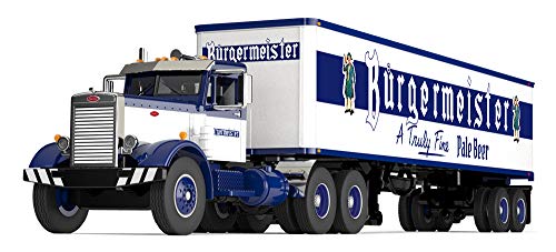 First Gear 1/64 Scale Diecast Collectible Burgermeister Peterbilt Model 351 Day-Cab with 40' Vintage Trailer (60-0492)