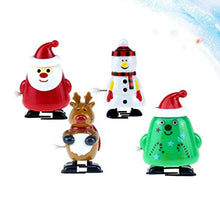 Load image into Gallery viewer, Amosfun 4pcs Christmas Wind Up Toys Santa Tree Snowman Reindeer Wind up Stocking Stuffers Christmas Party Favors for Kids
