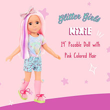 Load image into Gallery viewer, Glitter Girls Nixie 14 inch Doll Wearing Colored Outfit with Hair Accessories and Toy Food Props  Dolls for 3+ Years Old Girls

