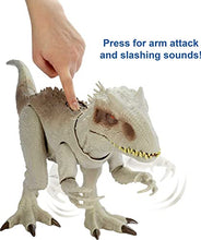 Load image into Gallery viewer, ??Jurassic World Destroy N Devour Indominus Rex with Chomping Mouth, Slashing Arms, Lights &amp; Realistic Sounds, Swallows 3  Human Action Figures ?
