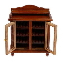 Load image into Gallery viewer, EatingBiting 1:12 Dollhouse Miniature Furniture Wooden Wine Cabinet Three Layers Wine Rack Miniature Accessory Pretend
