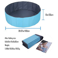 Load image into Gallery viewer, PlayMaty Kids Ball Pit - Folding Portable Baby Play Ball Pool (Balls Not Included) Double Layer Oxford Cloth Not Need to Inflate Stable Ball Pool for Toddler (Blue)
