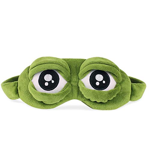 JQWGYGEFQD A Cute Frog sad 3D Goggles Sleeping Rest Sleep Funny Cartoon Role-Playing Costum Halloween Party Rubber Latex Animal mask, Novel Ha ( Color : B-1 )