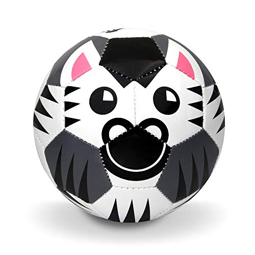 Daball Kid and Toddler Soccer Ball - Size 1 and Size 3, Pump and Gift Box Included (Size 1, Happy, The Zebra)