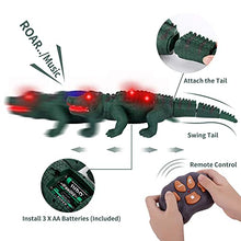 Load image into Gallery viewer, FiGoal Remote Control Alligator with LED Lights, Walking, and Roaring Sound, Crocodile Toy with LED Light Up for Kids and Toddlers 3 to 12 Years Old Boys and Girls Alligator Toys
