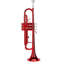 Portable Brass Trumpet Music Instrument for Trumpet Players for Performance(red)