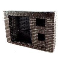 Town Square Miniatures Colonial Fieldstone Walk in Fireplace