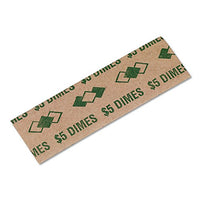 PM Company Flat Paper Coin Wrappers for 50 Dimes, Green, 1000 Wrappers per Pack (PMC53010) Category: Coin and Bill Wrappers