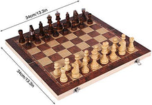 Load image into Gallery viewer, GXBCS Chess Set with Folding Board for Storage Portable Family Party Travel Game for Multiplayers (Color : 3434cm )

