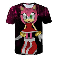 Fan Choice Boys Cartoon Rose Sonic Clothes Girls 3D Funny T-Shirts Costume Children Spring Clothing Kids Tees Top Baby T Shirts (Style 1, 13-14T)