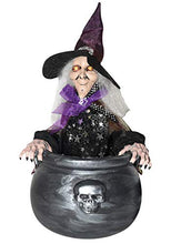 Load image into Gallery viewer, Sunstar Industries Animated Witch in Cauldron Decoration Standard
