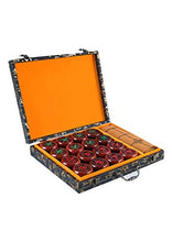 Load image into Gallery viewer, Oggo Chinese Chess Leather Chessboard, Chinese Xiangqi, Portable Travel Case, Laser Carved Pieces, 1.9 Inches and 2.3 Inches in Diameter (Color : Red Flower pear, Size : M)
