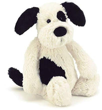 Load image into Gallery viewer, Jellycat Bashful Black and Cream Puppy Stuffed Animal, Medium, 12 inches

