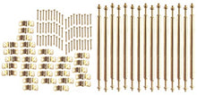Load image into Gallery viewer, Melody Jane Dolls Houses House Miniature Staircase Runner Carpet Accessory 15 Brass Stair Rods
