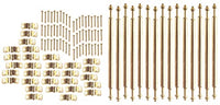Melody Jane Dolls Houses House Miniature Staircase Runner Carpet Accessory 15 Brass Stair Rods