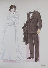 Load image into Gallery viewer, Tom Tierney John F. Kennedy and His Family Paper Dolls Book (Uncut) in Full Color w 6 Card Stock Dolls and 34 Card Stock Costumes (1990)

