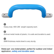 Load image into Gallery viewer, BeneLabel 10&quot; Non-Slip Solid Playground Safety Handles, Swing Set Kids Safety Hand Grips for Playset, Climbing Frame, Play House, Indoor Monkey Bars &amp; Treehouse Accessories, Blue, 2pcs
