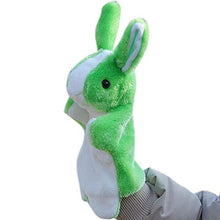 Load image into Gallery viewer, Plush Rabbit Hand Puppet Toy, ChildrenS Baby Early Education Toy Gift, Cute Kawaii Plush Toy Hand Puppet, Parent-Child Interactive Hand Puppet, Develop ChildrenS Creativity and Imagination (Green)

