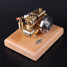 Load image into Gallery viewer, Yamix Four-Stroke Gasoline Engine, 2.6cc Water-Cooled Desk Engine with Wooden Base
