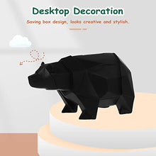 Load image into Gallery viewer, Garneck Piggy Bank Polar Bear Figure Black Animal Coin Bank Resin Desktop Ornament Decoration Children Friends Family Birthday Gifts

