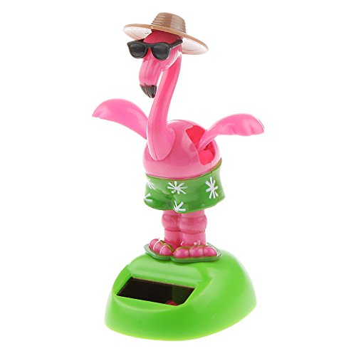 YGMONER Flapping Wings Flamingo Solar Powered Shaking Toy (Flamingo A)