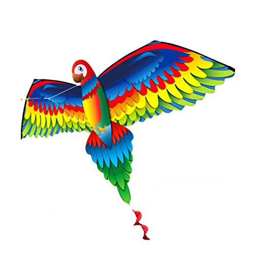 BESPORTBLE 3D Parrot Kite, 55Inch Flyer Kites with Colorful Spiral Tail and Flying Line for Kids Adults Outdoor Game, Activities, Beach Trip