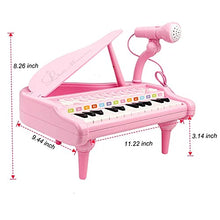 Load image into Gallery viewer, Love&amp;Mini Pink Piano Toys for 3 Year Old Girls First Birthday Gifts Toddler Piano Music Toy Instruments with 24 Keys and Microphone
