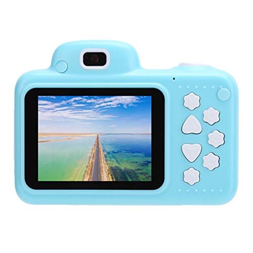 1080P Dual Lens Kids Camera,2.4in SK-S3 Full HD Screen Photography Video Kids Camera,ABS Environmental Protection Material,32GB Storage,Shockproof Shell,Portable Toy for Kids,Gift for Children(Blue)